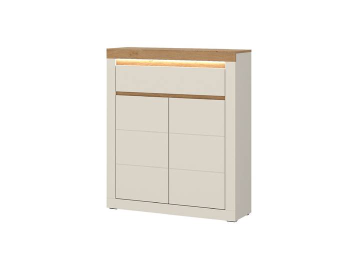 Kommode mit Schublade Beige-Kaschmir - Eiche 94 cm - NAXXAR