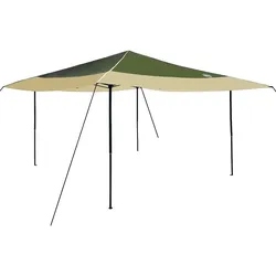 vidaXL Pavillon-Zelt Grün 400 x 400 x 227 / 236 / 245 cm Oxford Stoff