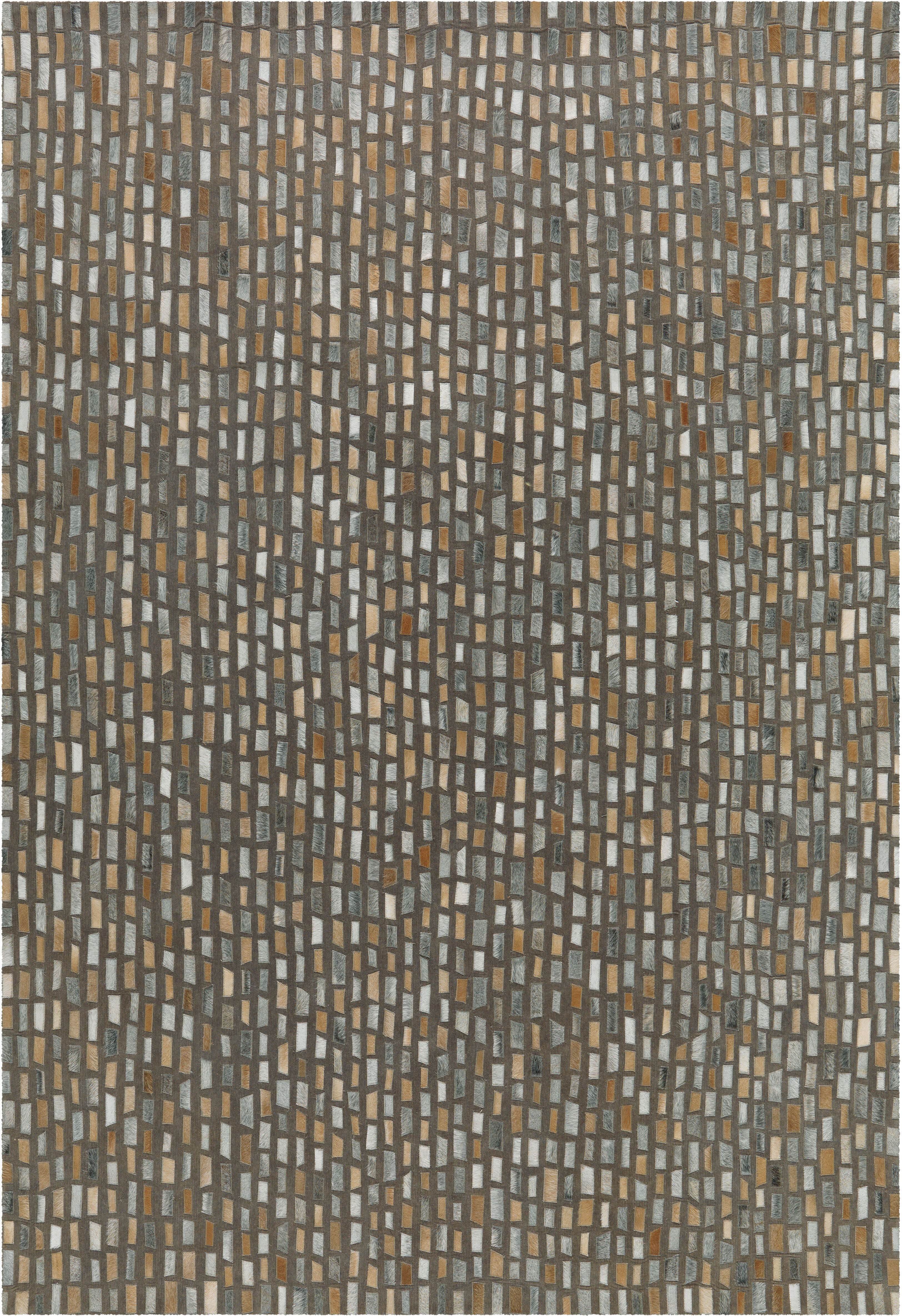 Teppich ARTE ESPINA "Wild 8022", grau (taupe), B:140cm H:14mm L:200cm, Rindsleder, Teppiche, Teppich, Luxuriöser Teppich in Spitzenqualität, Naturmaterialien taupe B : 140cm 1 Stk., 14mm, L: 200cm