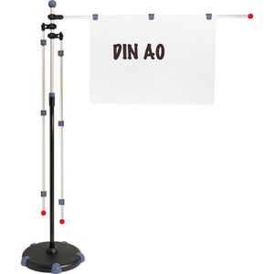 Maul Planhalter Hebel Mobilpresenter A0, 6256084, für A0 Format, Beschlagteile grau, 3 Arme