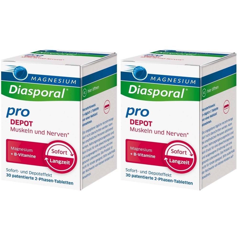 Magnesium Diasporal pro B-Vit.DEPOT Musk.+Nerv.Tab 2x 2x30 St Tabletten