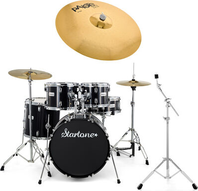 Startone Star Drum Set Studio Bundle BK Noir