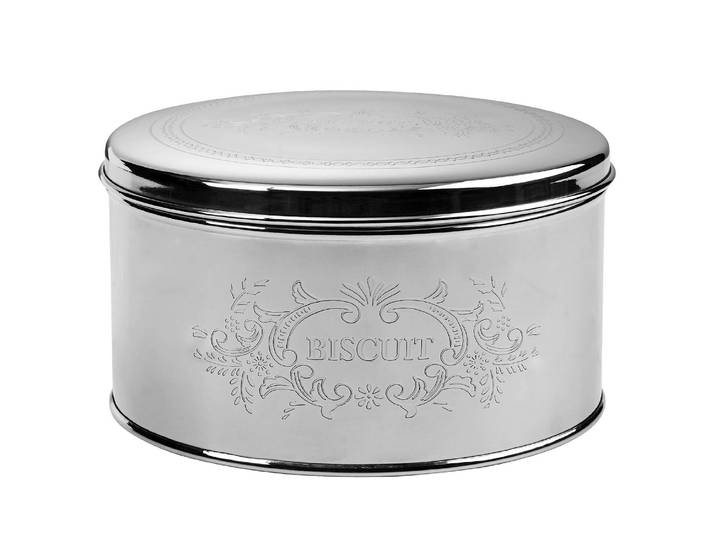 Dose Biscuit Ø 17cm Silber/Silber