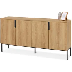 Tchibo - Sideboard mit 4 Türen - 160x40x80cm - schwarz -