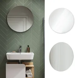 Vicco Badspiegel Karen 60 x 60 cm, runder Wandspiegel für Badezimmer, rahmenlos, modern