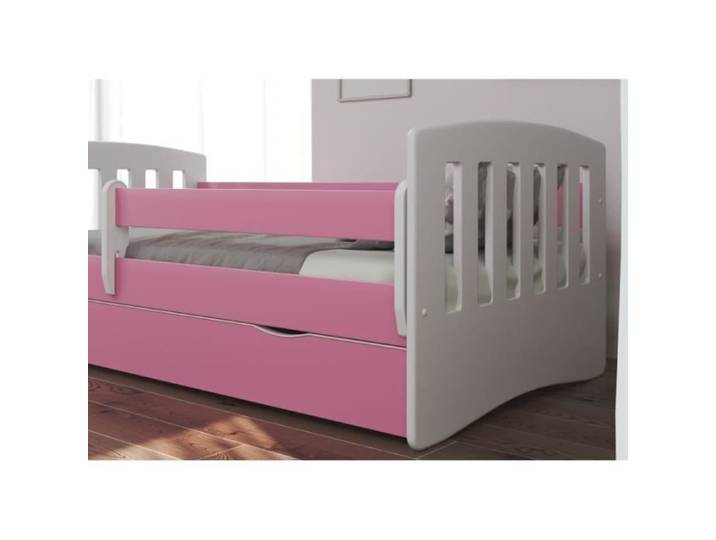 Lit - Kocot Kids - Classic 1 - Rose - Avec tiroir - Sommier à lattes