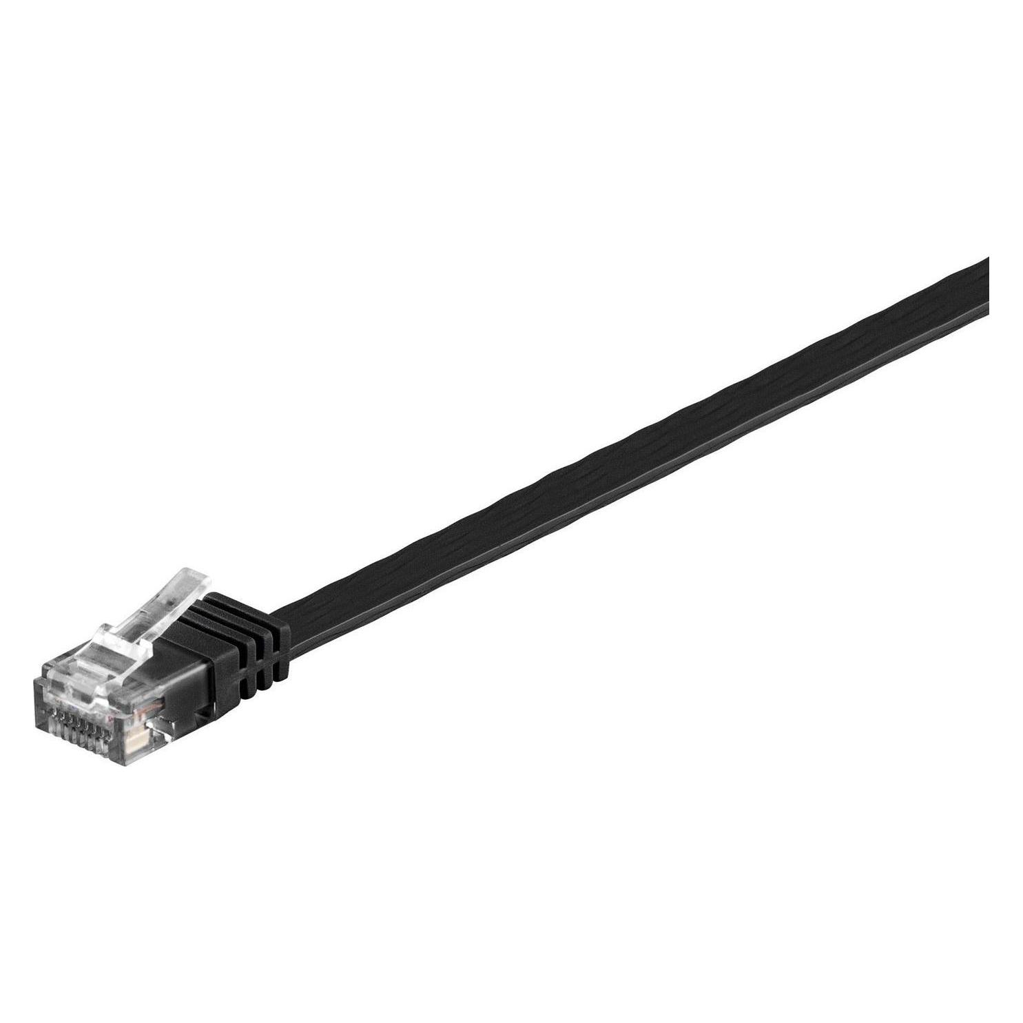 MicroConnect U/UTP CAT6 15M Black Flat (U/UTP, CAT6, 15 m) (V-UTP615S-FLAT)