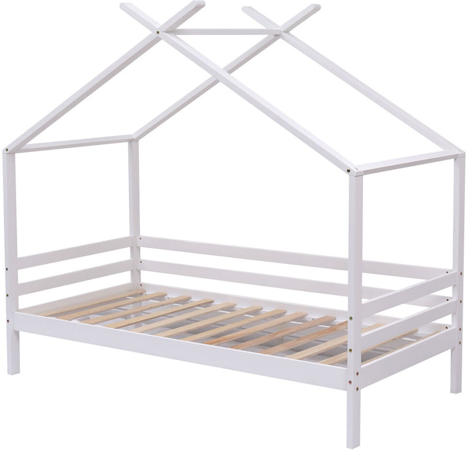 Harriet Bee Laurentius Single (3') House Beds White UK Single - DE 90 x 190 cm