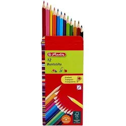 Herlitz 12er-Pack Holz-Buntstifte braun