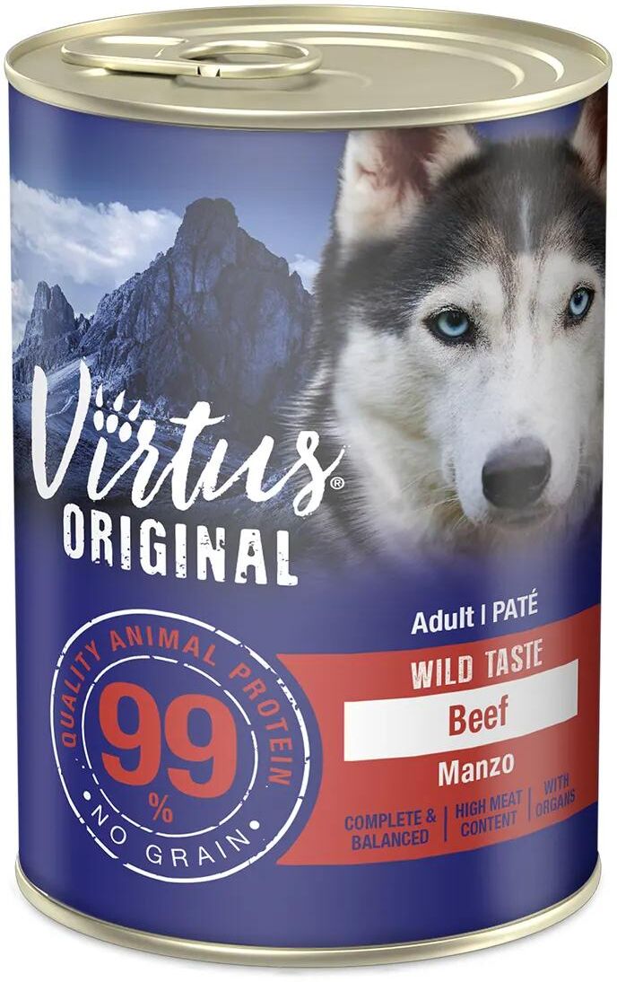 Kit Risparmio 12x400G Virtus Original Dog Wild Taste MANZO