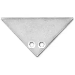 ISOLED Zubehör für Profil CORNER12 - Aluminium-Endkappe EC84, inkl. Schrauben, silbergrau ISO-114770