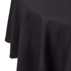 TISCHDECKE schwarz rund 178 cm, 100% Baumwolle