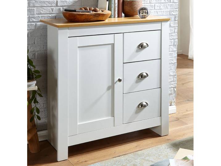Sideboard Kommode Liam , weiß / braun