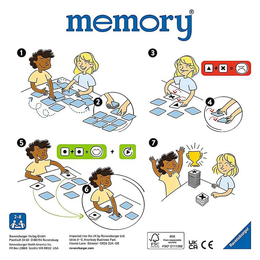 Ravensburger Memory? Junior (Deutsch, Englisch, Französisch, Italienisch, Niederländisch, Norwegisch, Polnisch, Portugiesisch, Schwedisch, 2 - 8 Spieler) (00.020.880)