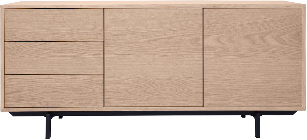 Miliboo Vintage Buffet Holz Eiche Finish 2 Türen 3 Schubladen L160 cm MANNY