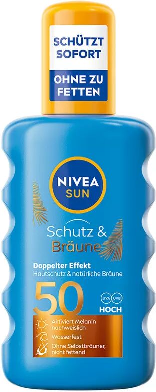 NIVEA SUN - Schutz & Bräune Sonnnenspray LSF 50, 200 ml
