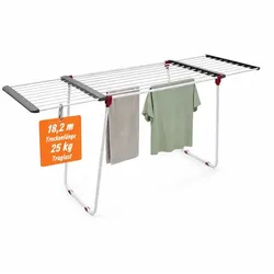 Relaxdays Trockenständer ausziehbar Weiß,Grau,Rosa