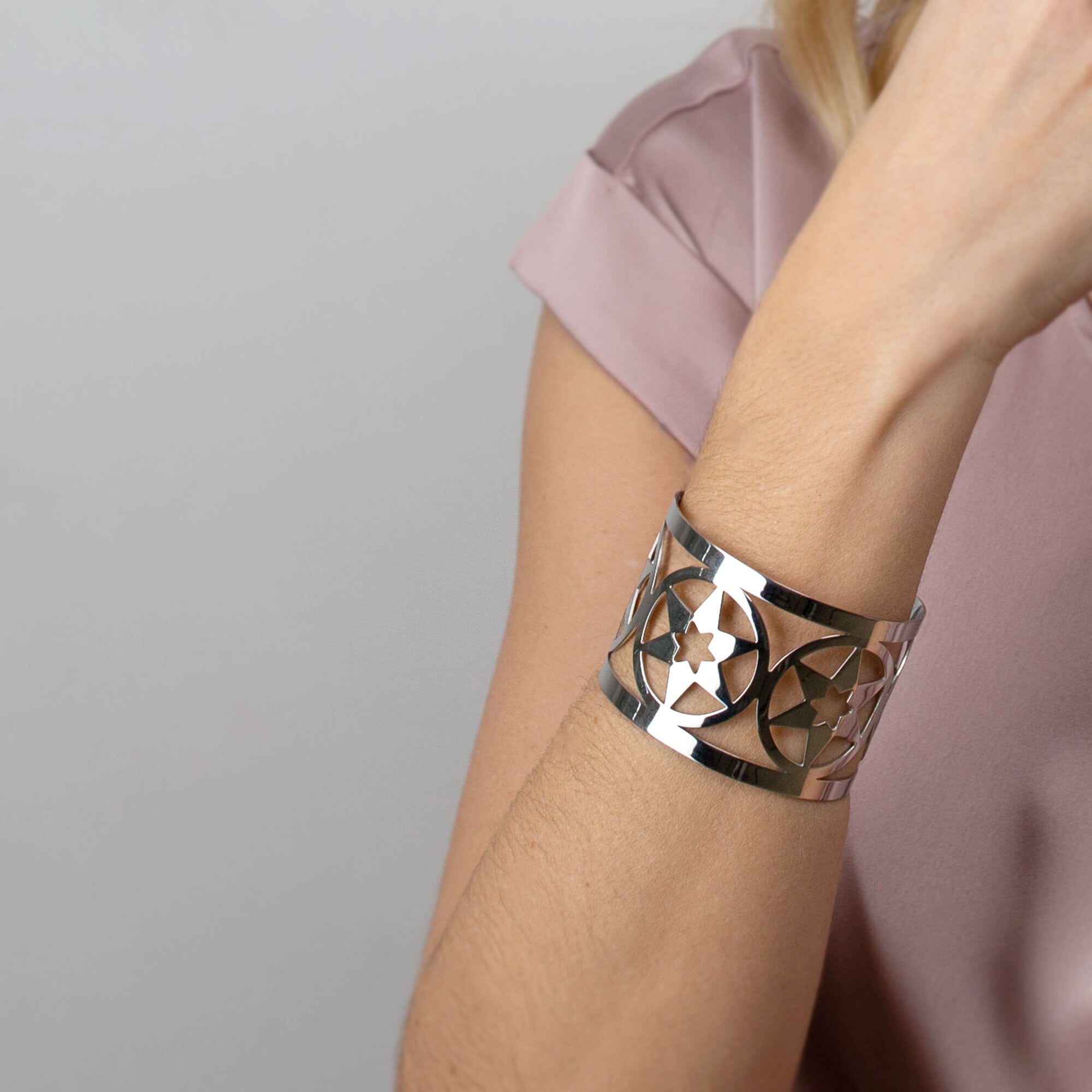 Armreif AILORIA "Armreif ACELIA", gold (roségold), Armbänder, Damen, Edelstahl, Armreif