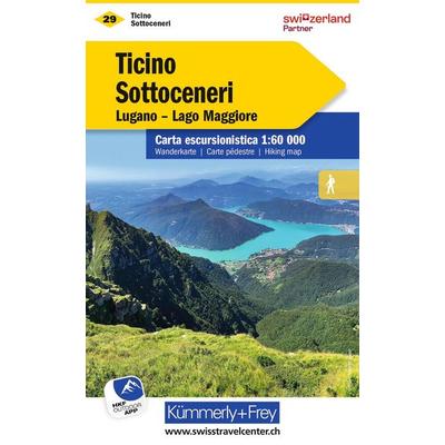 Kümmerly+Frey Wanderkarte 29 Ticino, Sottoceneri 1:60.000, Sonstige von , Kümmerly+Frey, 978-3-259-02229-0