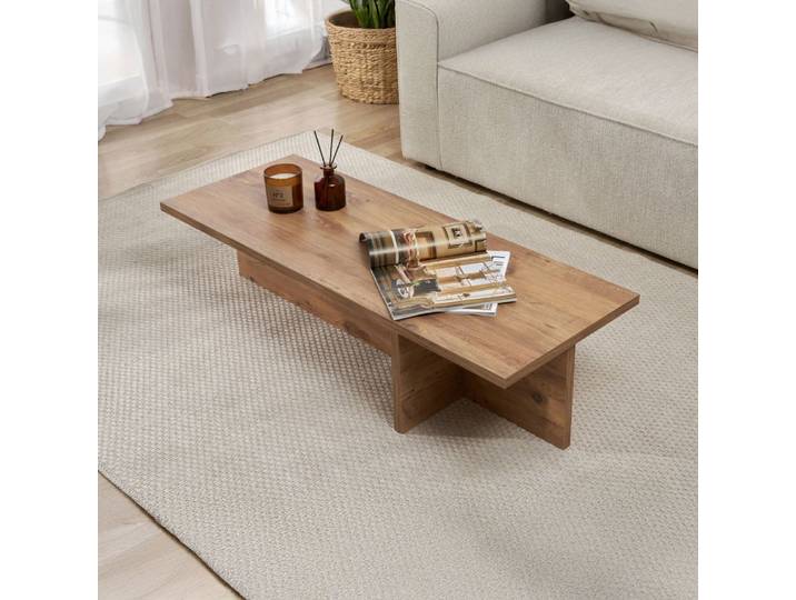 Table basse rectangulaire 120x45x30 cm couleur naturel - teona