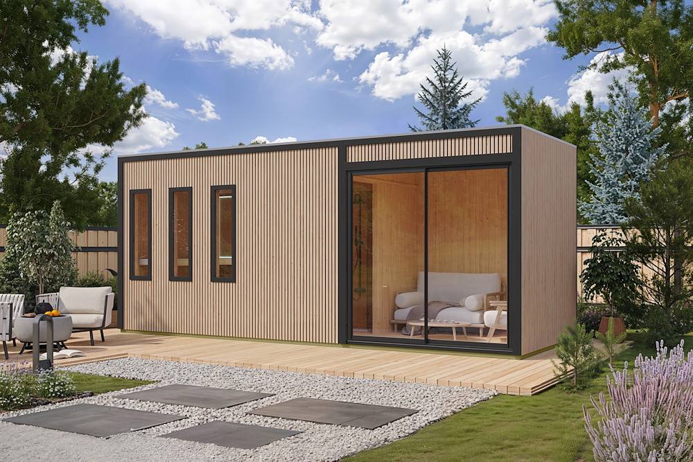 KARIBUHOLZT Sauna Monterey Ofen 11 KW ext. Strg Douglasie m.Schiebet 16989934