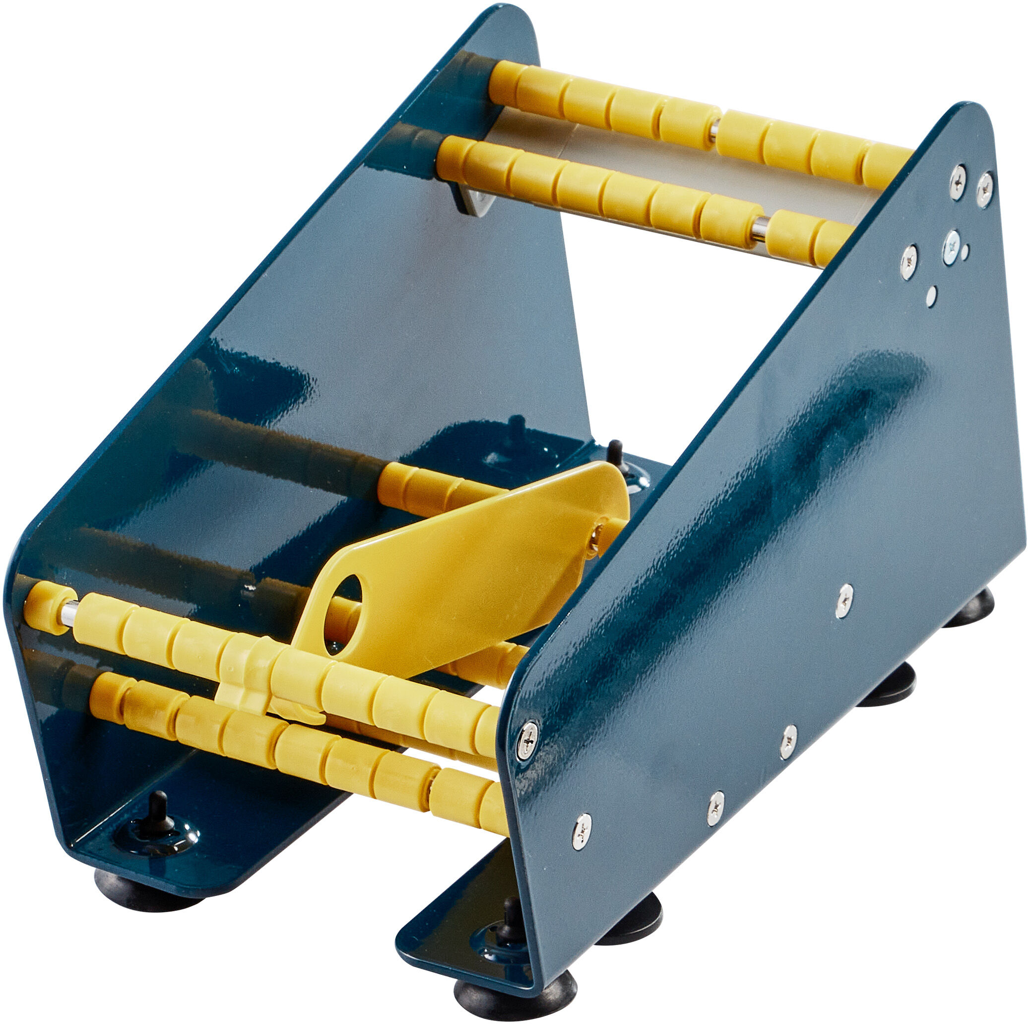 SPRINTIS 1 Dispenser manuale da tavolo per etichette, fino a 113 mm di larghezza rotolo con 1 separatore, Metallo, blu