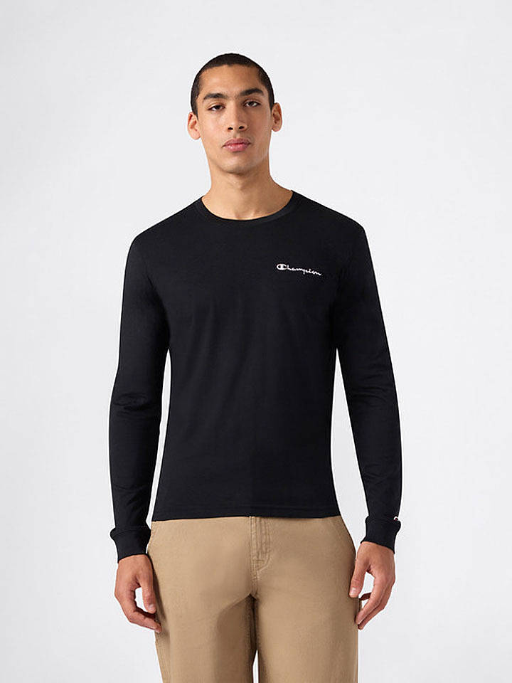 Champion Longsleeve in Schwarz - L