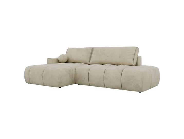 ECKSOFA LORAN L Beige Velvet - Links