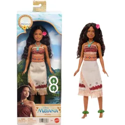Mattel Disney Vaiana-Puppe mit abnehmbarer Kleidung und 5 Zubehörteilen, vom Live-Action-Film inspiriert