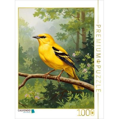CALVENDO Puzzle Pirol - seltener Vogel als Gemälde | 1000 Teile Lege-Größe 64x48cm Foto-Puzzle für glückliche Stunden