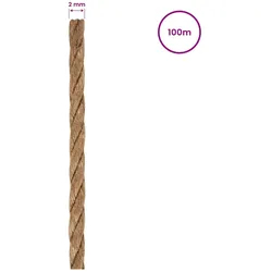 vidaXL, Seil, Natürliches Seil (100 m)
