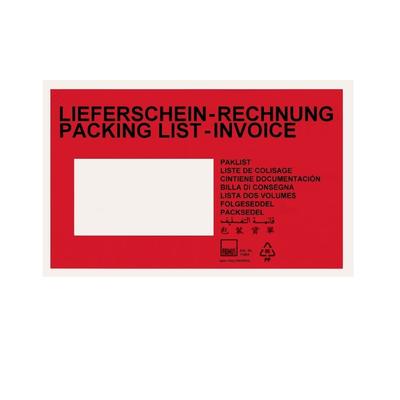 KK Verpackungen 6000 C6 Begleitpapiertaschen bedruckt Lieferschein Taschen Lieferschein Hüllen