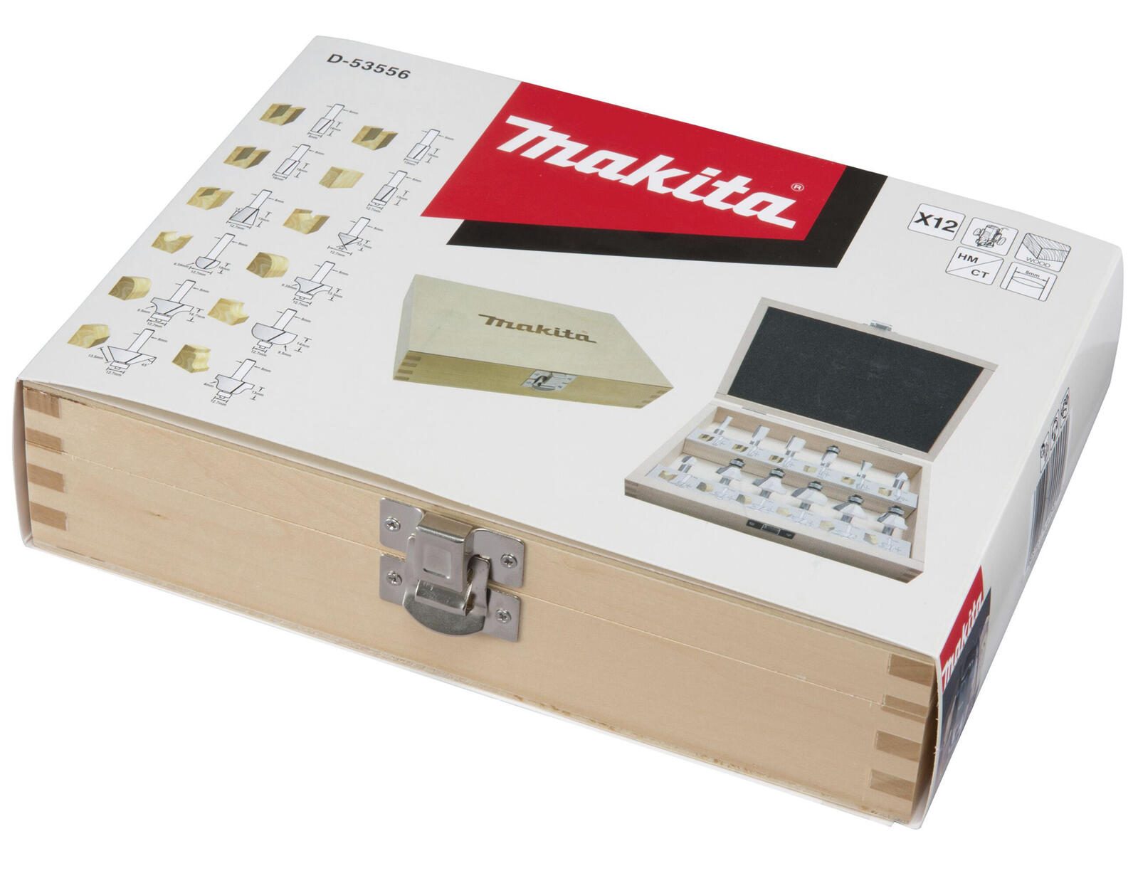 makita Fräser-Set D-53556 8mm, 12-teilig