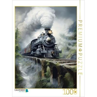 CALVENDO Puzzle Lokomotiven Steampunk | 1000 Teile Lege-Größe 64x48cm Foto-Puzzle für glückliche Stunden