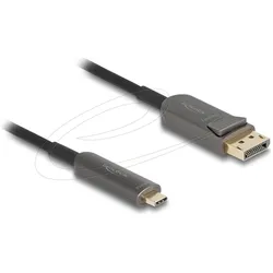 Delock Aktives Optisches Kabel USB Type-C zu DisplayPort 8K (5 m), Videokabel, Schwarz