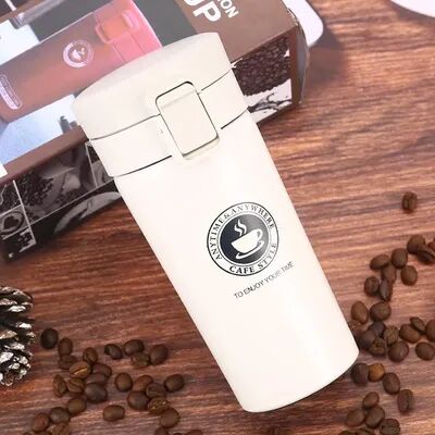 Uplifted Trends Premium Insulated Coffee Mug Stainless Steel Thermos For Travel & Outdoor Use white