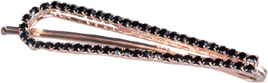 Bifull Horquillas Decoradas Diamonds Drop Black