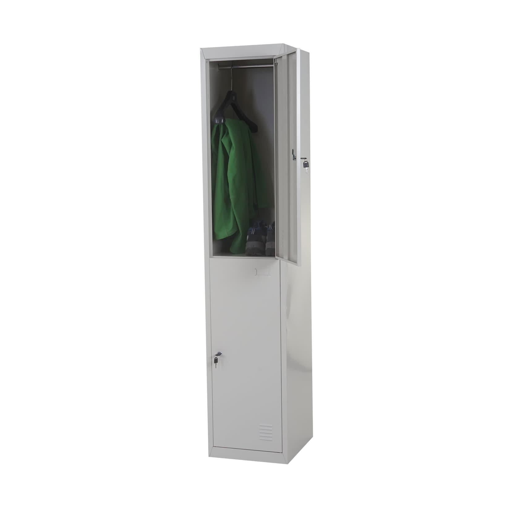 Schließfach MCW-G88, Schließfachschrank Wertfachschrank Spind, Metall 185x38x45cm grau