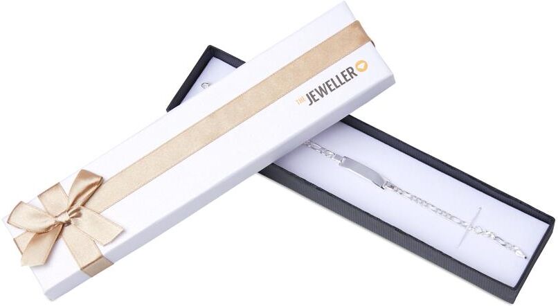 Unique Geschenketui für Armbänder mit beiger Schleife weiß