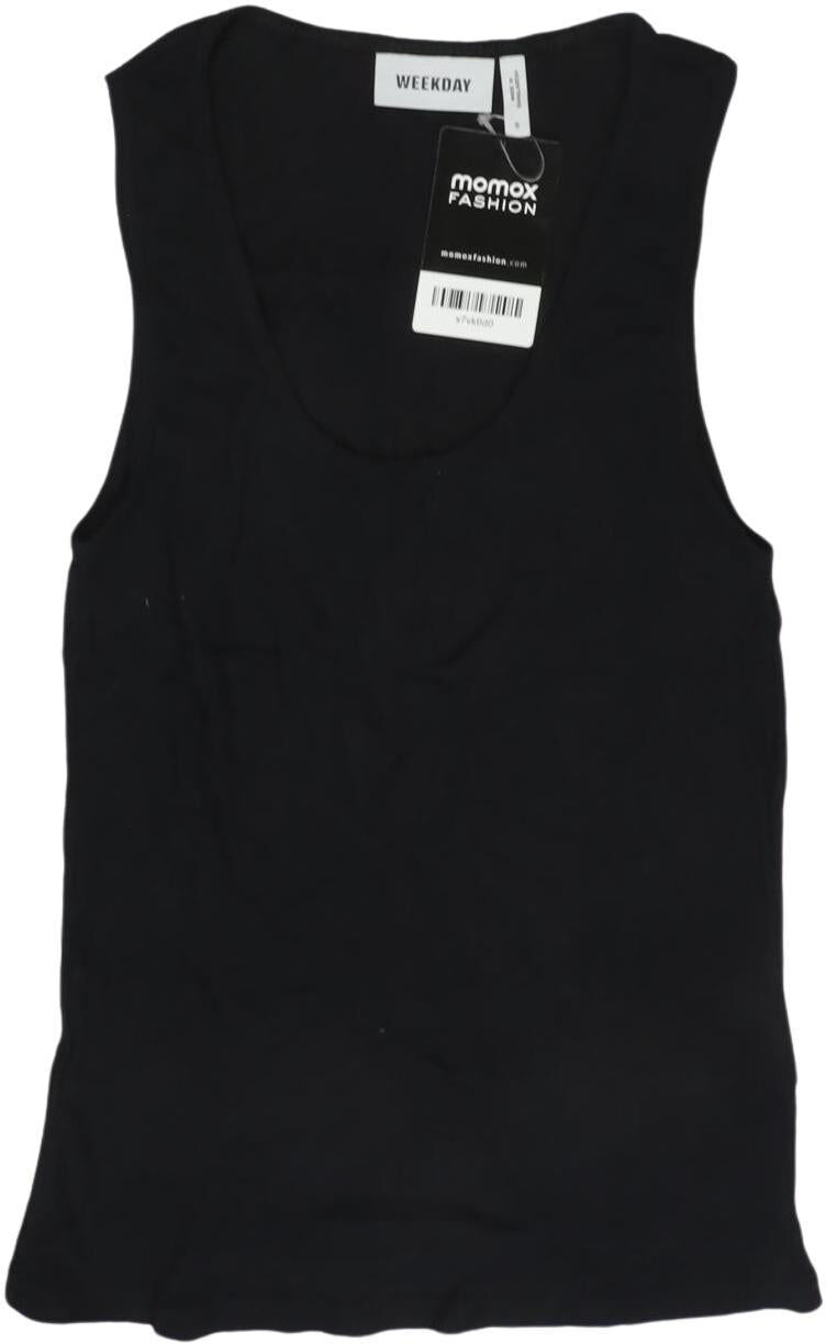 Weekday Damen Top, Schwarz, Gr. S, Baumwolle - Second Hand