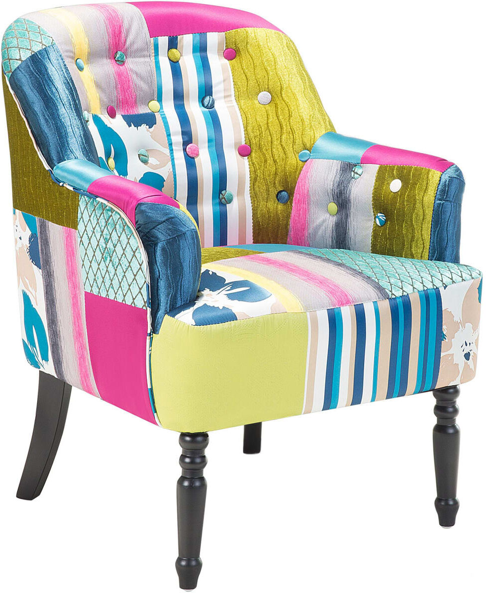 Beliani Fauteuil en tissu multicolore h86 Multicolore 57x86x65cm
