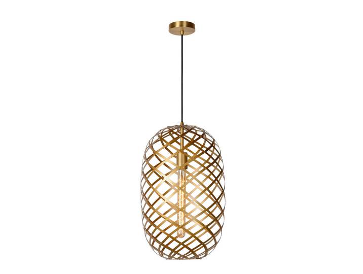 Lucide Hängeleuchte Wolfram, Messingfarben, Metall, oval, 180 cm, RoHS, Reach, höhenverstellbar, Lampen & Leuchten, Innenbeleuchtung, Hängeleuchten, Pendelleuchten