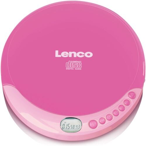 Leitor CD Portátil Lenco CD-011 Rosa