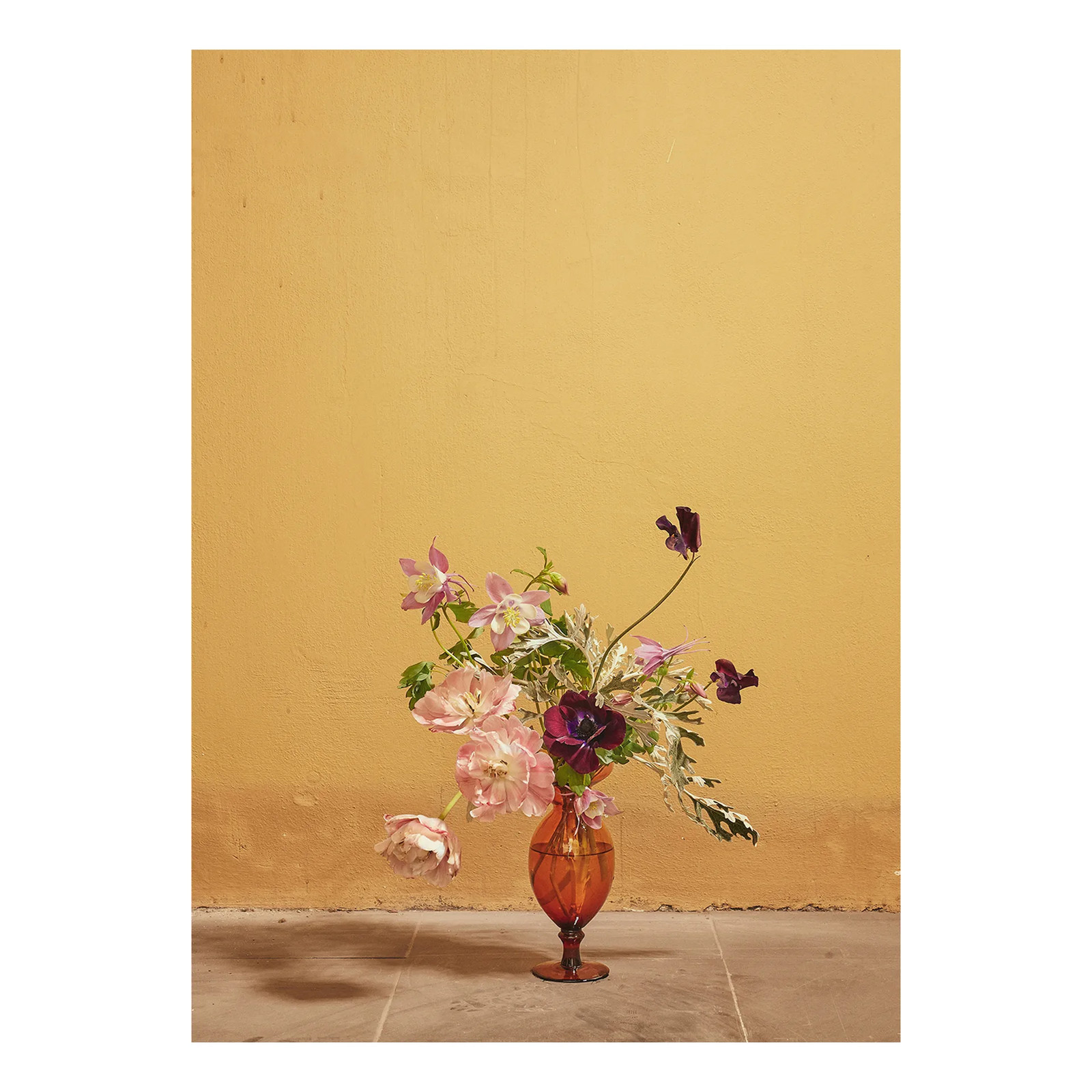 Paper Collective Blomst 02 Ochra Poster 50 x 70 cm