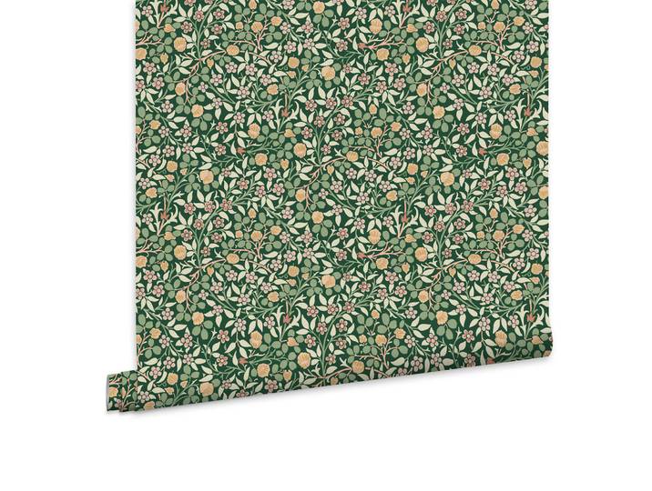 William Morris at Home Vliestapete Kleeblätter 1000x52cm, Grün, Papier, Kunststoff, Floral, Baum/Pflanze/Natur, Rechteckig, 52x1000 cm, Tapeten & Wandverkleidungen, Vliestapeten