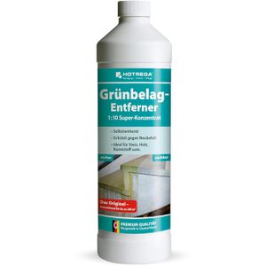 Hotrega Grünbelagentferner H110800001, Konzentrat bis 200 m², für Stein- und Holzflächen, 1 Liter