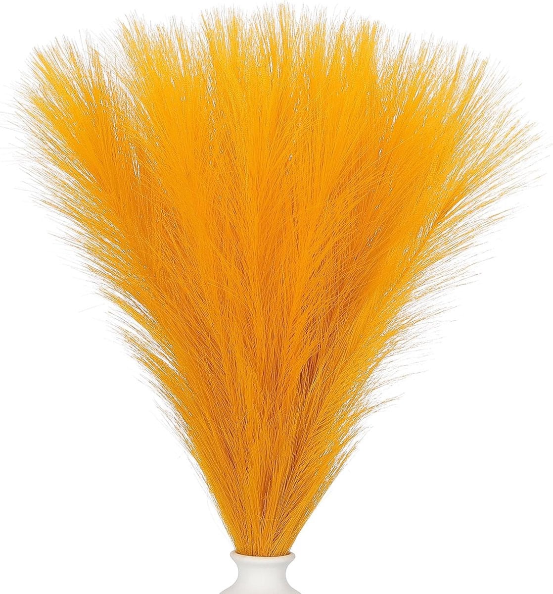 Oranje Kunstgras Pampas Decoratie Pluimen - 61 cm
