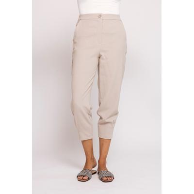 3/4-Hose ZHRILL "ZHBORDA", Damen, Gr. S, N-Gr, grün, Web, Obermaterial: 60% Polyester, 32% Viskose, 8% Elasthan, unifarben, bequem 3/4-Länge, Hosen, bequeme Passform, für lässigen Look, unifarben