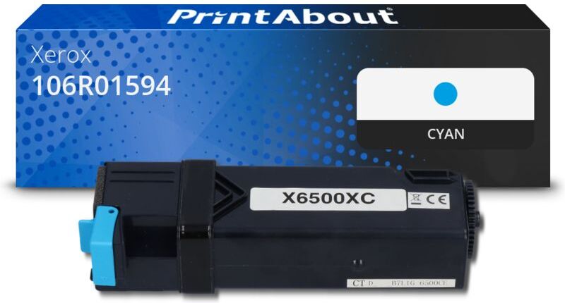 PrintAbout Toner kompatibel mit Xerox 106R01594 - Cyan