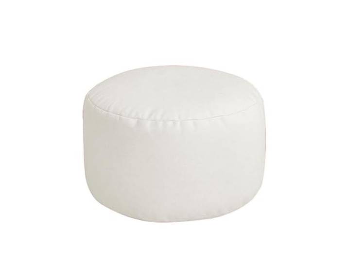 KUNYOS Kleiner runder osmanischer Hocker aus Kunstleder, Sitzsack-Hocker, Fußhocker, gefüllter Sitzsack, Fußstütze, Boden-Ecksitz-Puff(S-D30x20cm-black)